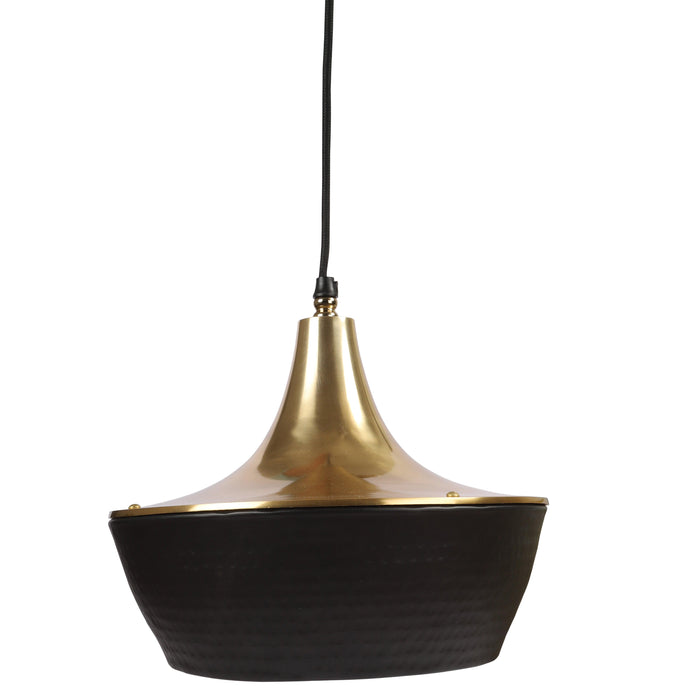 The "Vega Hanging Light" In Gold & Black Finish - WoodenTwist