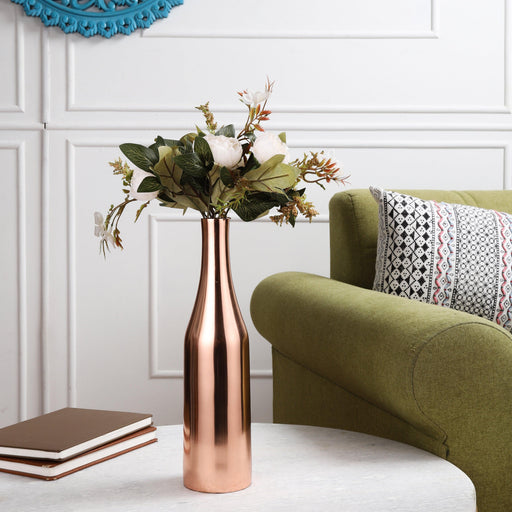 Rose Gold Champagne small Bottle Vase - WoodenTwist