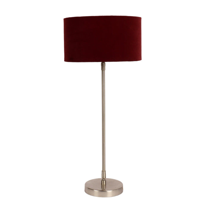 The "Large Silver MJ Lamp" Red Velvet shade - WoodenTwist