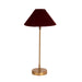 The "Small Gold MJ Lamp" with red velvet shade by Décor de Maison - WoodenTwist