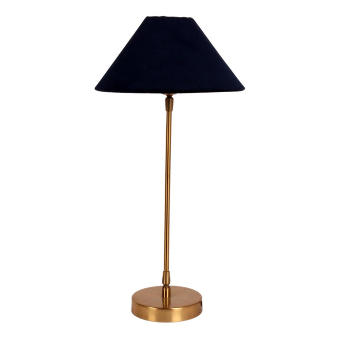 The "Small Gold MJ Lamp" with Blue velvet shade by Décor de Maison - WoodenTwist
