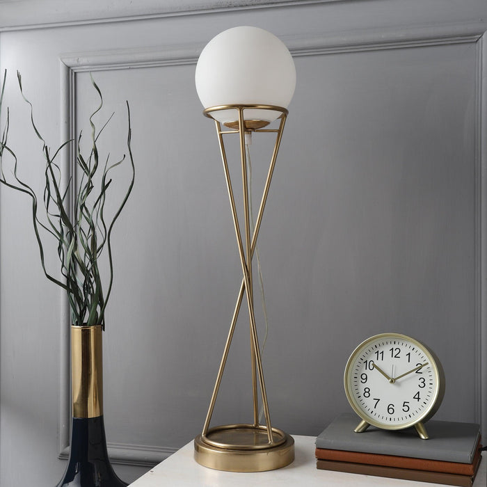 "Sybil's Orb" Gold by Décor de Maison gold Matt Brass finish table lamp - WoodenTwist