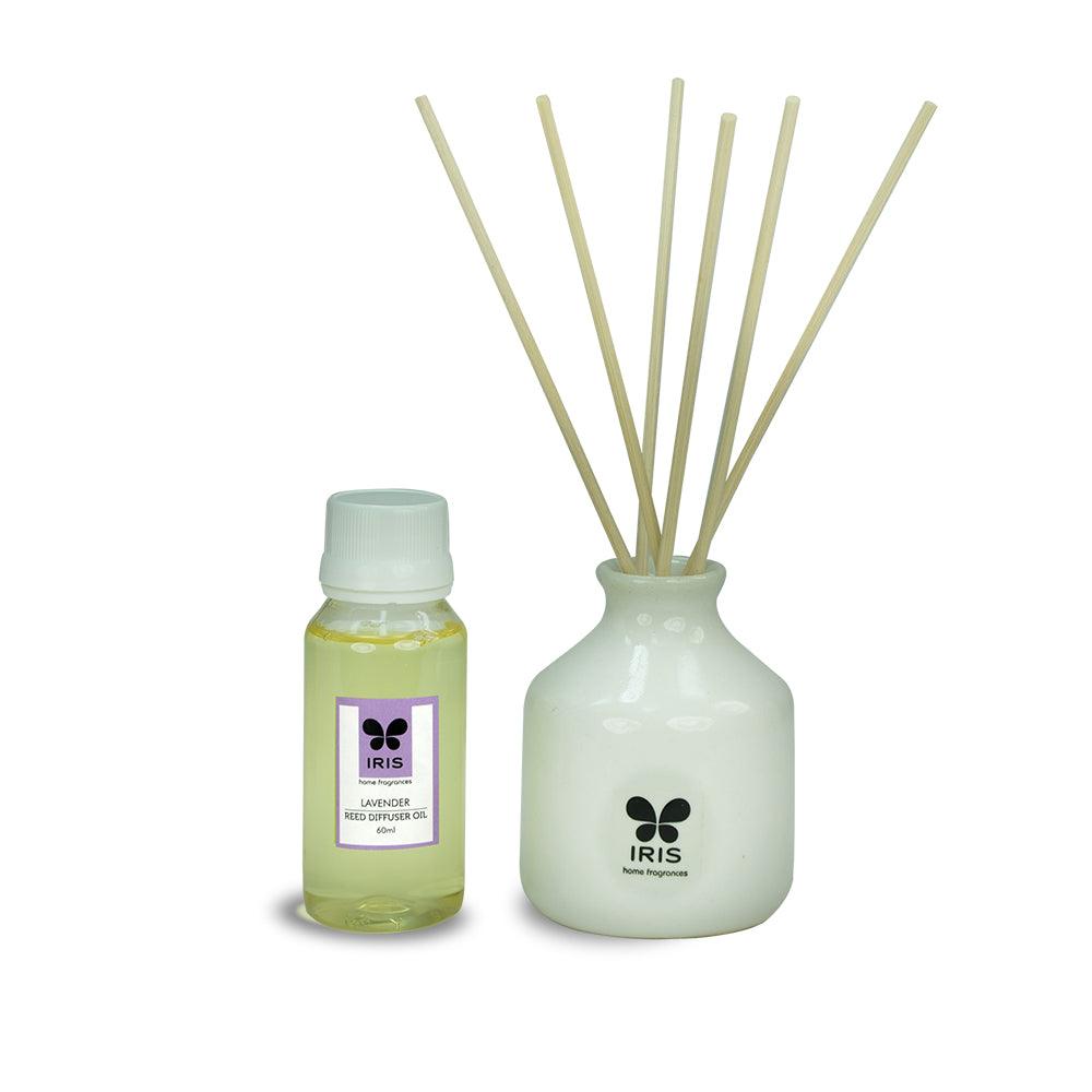 Reed Diffuser Set Lavender Fragrance - WoodenTwist