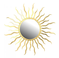 Royal Sun Wall Mirror (Golden) - WoodenTwist