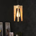 Jet Brown Wooden Single Hanging Lamp - WoodenTwist