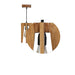 Jet Beige Wooden Single Hanging Lamp - WoodenTwist