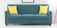 Contemporary Style Sofa Set In Blue Color - WoodenTwist