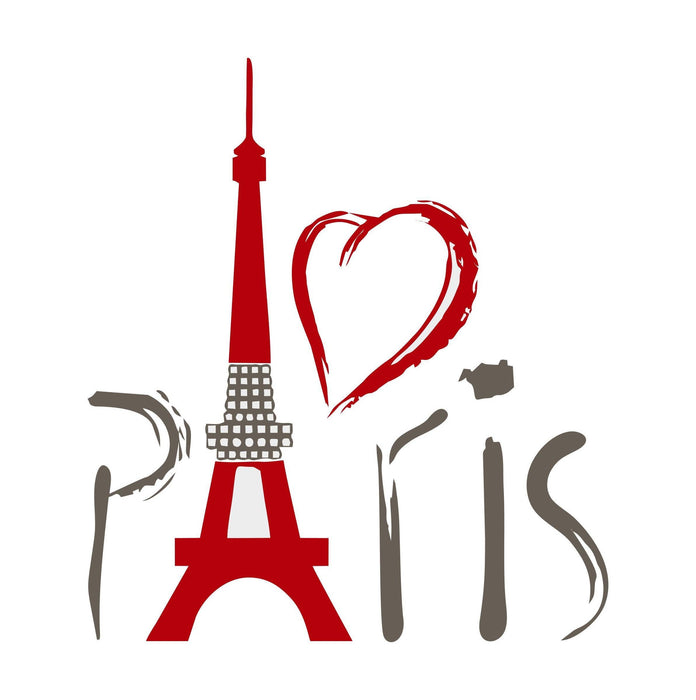"Love Paris" Decorative wall Sticker - WoodenTwist