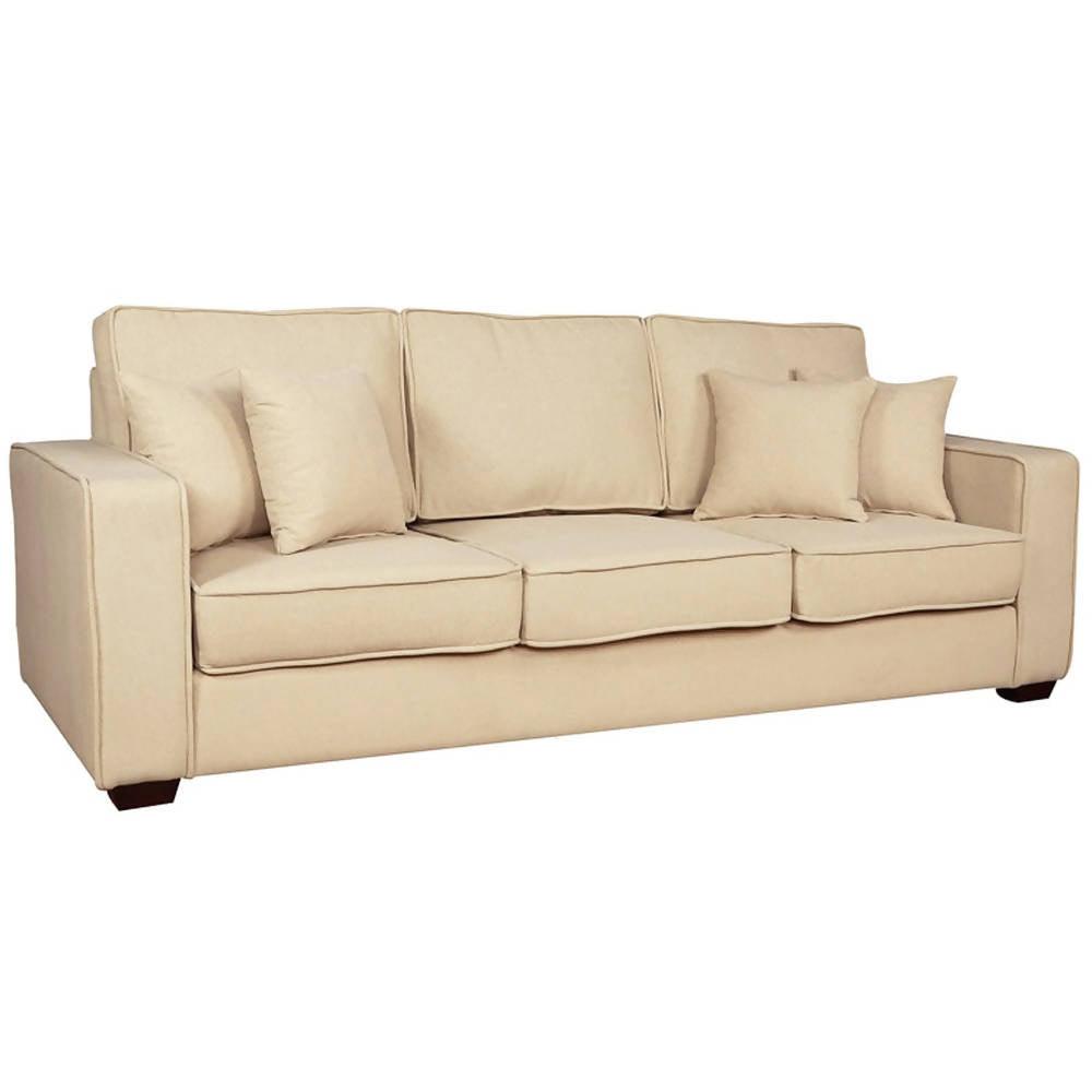 Jason 3 Seater Premium Sofa (Cream) - WoodenTwist