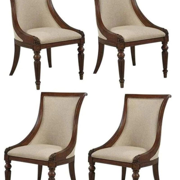 Royal Hand Craved Wooden Dining Chair (Set of 4) - WoodenTwist