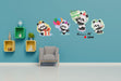 Cute Panda Teddy Team Happy Birthday Wall Sticker For Birthday Special - WoodenTwist
