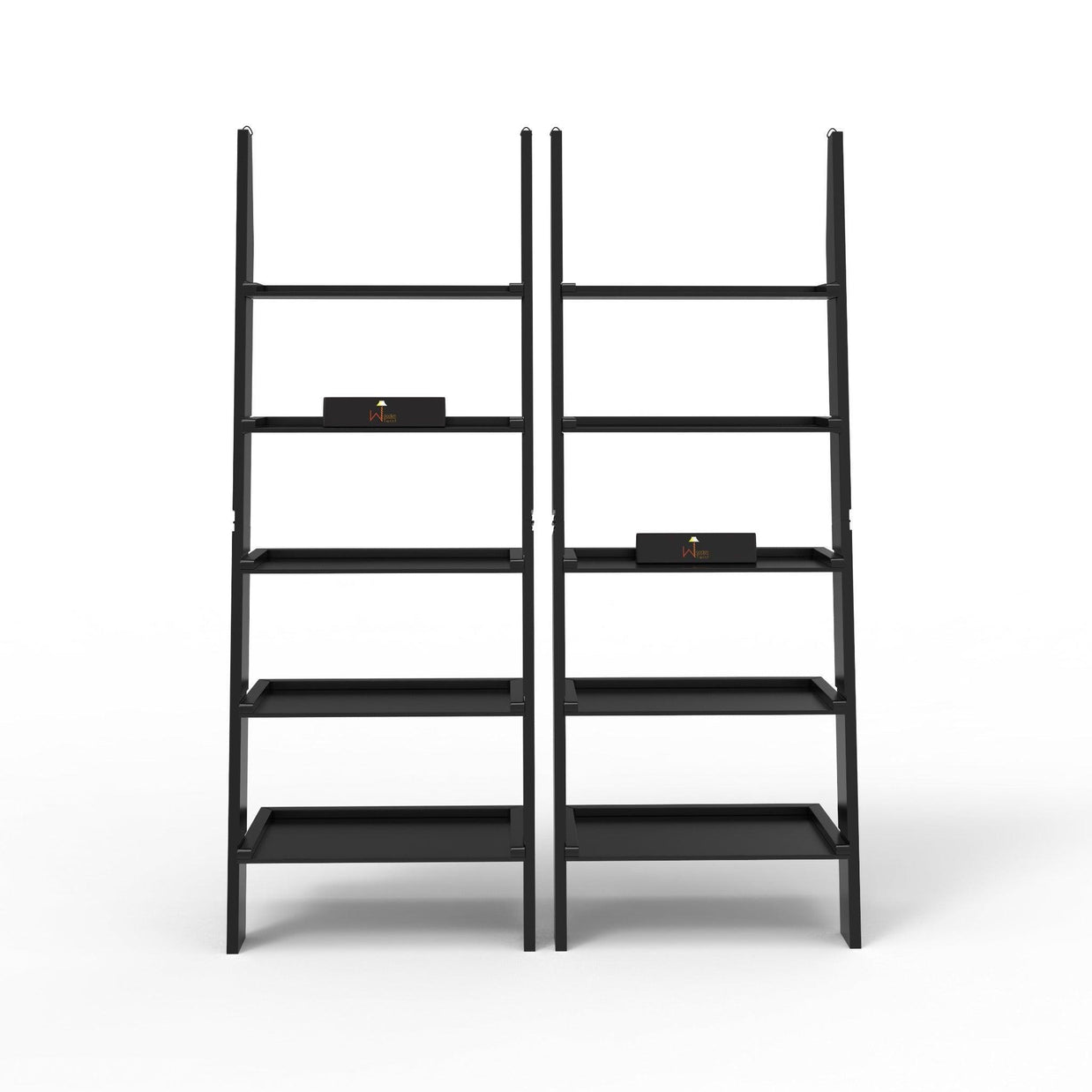 Ladder book shelf shelf depth detail view