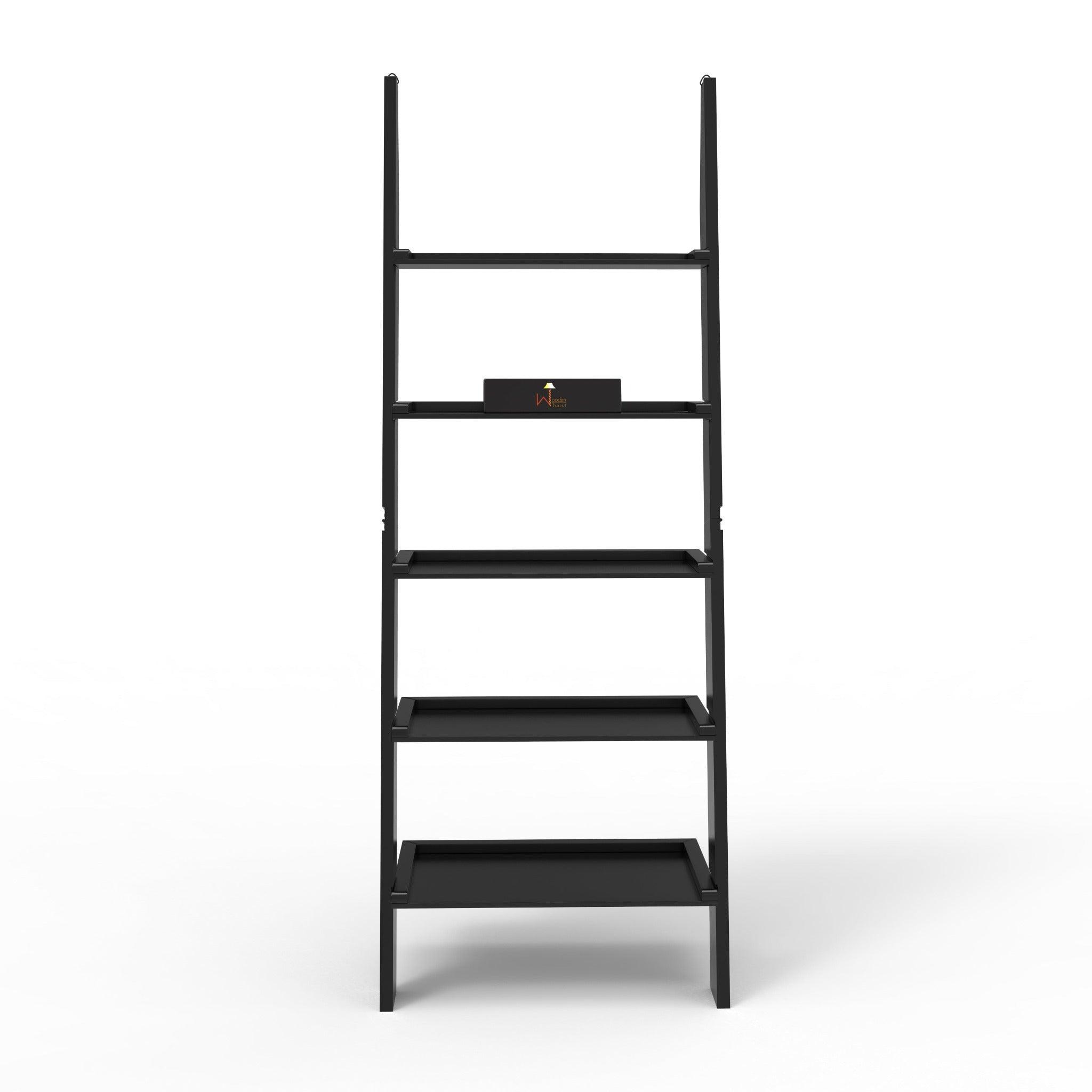 Engineered wood leaning wall shelf side profile
