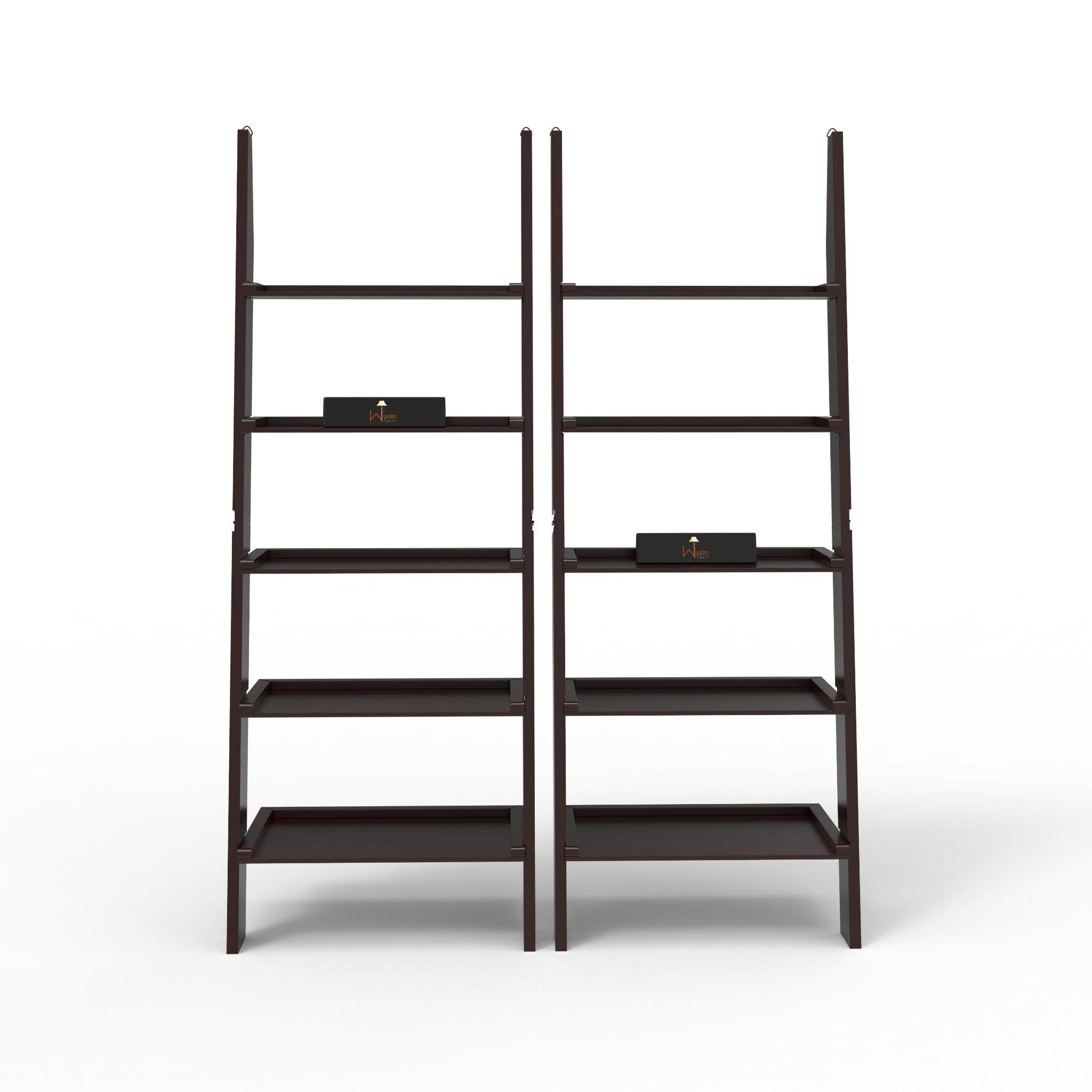Leaning ladder bookshelf dimensions diagram
