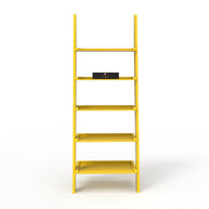 Leaning Bookcase Ladder and Room Organizer Engineered Wood Wall Shelf - WoodenTwist