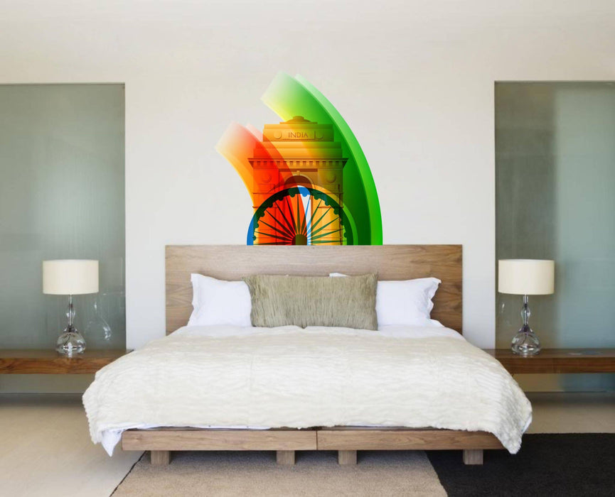 Independence Day Special "India Gate" Decorative Wall Sticker - WoodenTwist