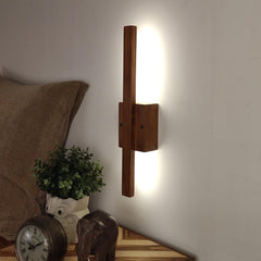 Lineo Brown Wooden LED Wall Light - WoodenTwist