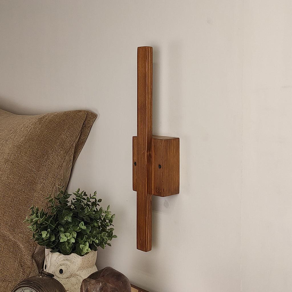 Lineo Brown Wooden LED Wall Light - WoodenTwist