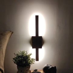 Lineo Brown Wooden LED Wall Light - WoodenTwist