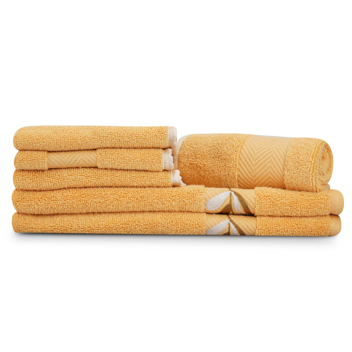 Pure Cotton 500 GSM Towel Set of 6 (2 Hand & 4 Face Towels ) - WoodenTwist