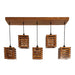 Lyon Brown 5 Series Hanging Lamp - WoodenTwist