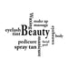 Salon Stickers Beauty Salon, Makeup, Manicure, Pedicure, Massage, Waxing, Eyelash - WoodenTwist
