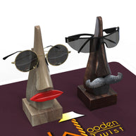 Handcrafted Wooden Nose Shaped Spectacle Holder - Lifestyle Shot 3