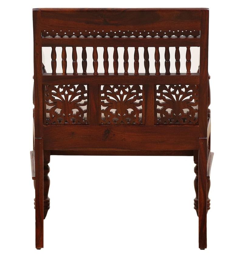 Wooden Intricate Motif Designs Couches (1 Seater Sofa) - WoodenTwist