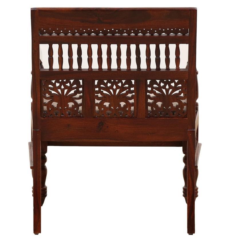 Wooden Intricate Motif Designs Couches (1 Seater Sofa) - WoodenTwist