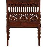 Wooden Intricate Motif Designs Couches (1 Seater Sofa) - WoodenTwist