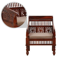 Wooden Intricate Motif Designs Couches (1 Seater Sofa) - WoodenTwist
