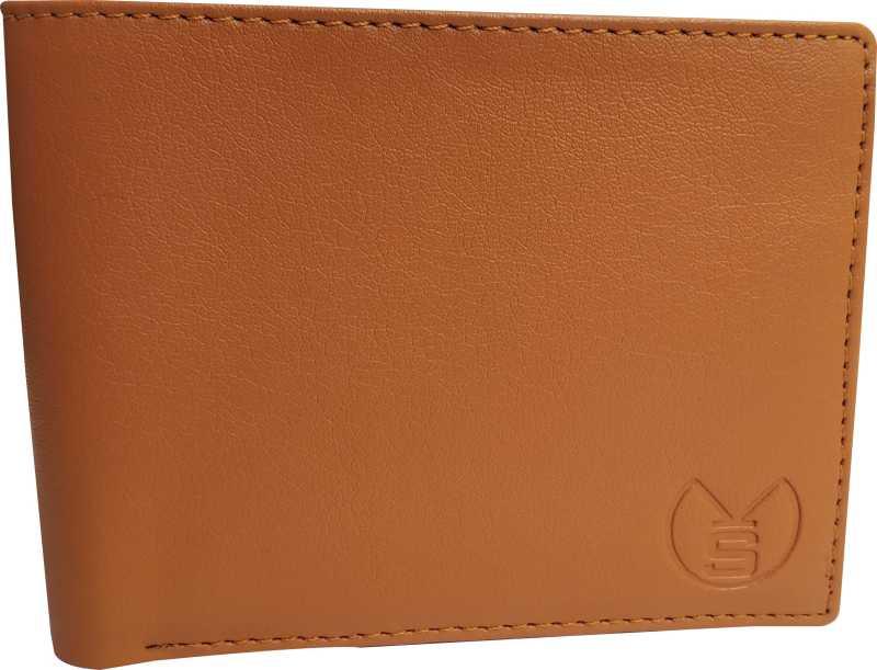 Men Tan Artificial Leather Wallet (3 Card Slots) - WoodenTwist
