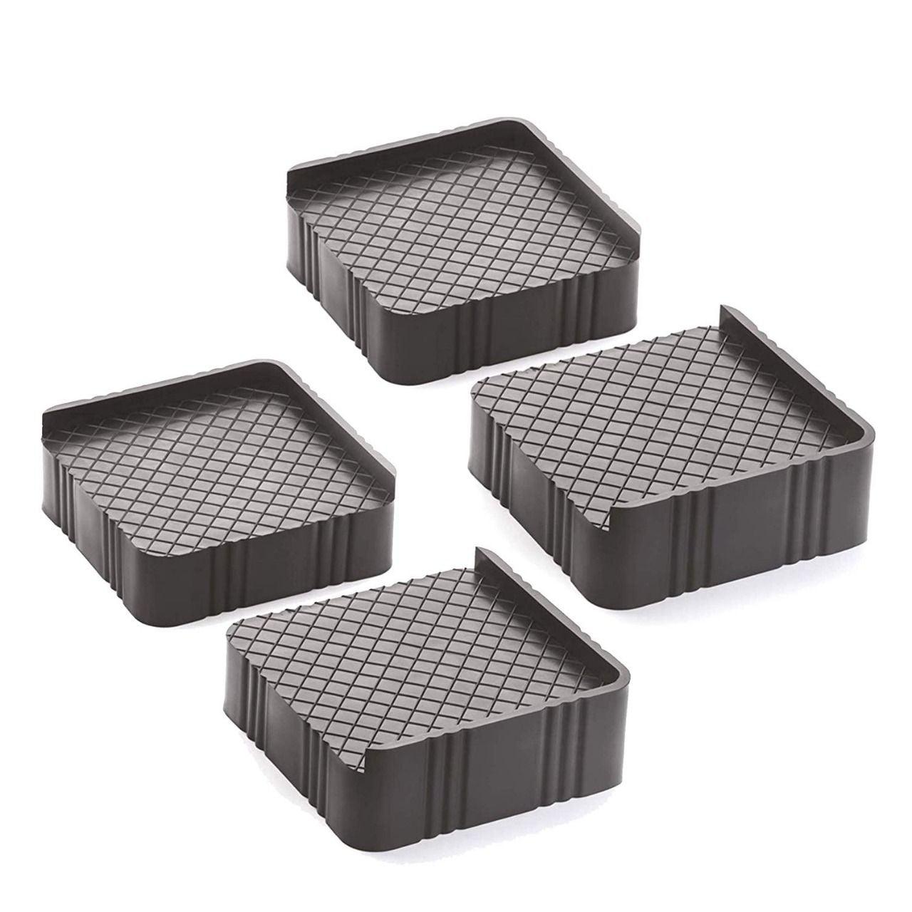 Black Plastic All In One Stand 9 cm x 5 cm (4 pcs) - WoodenTwist