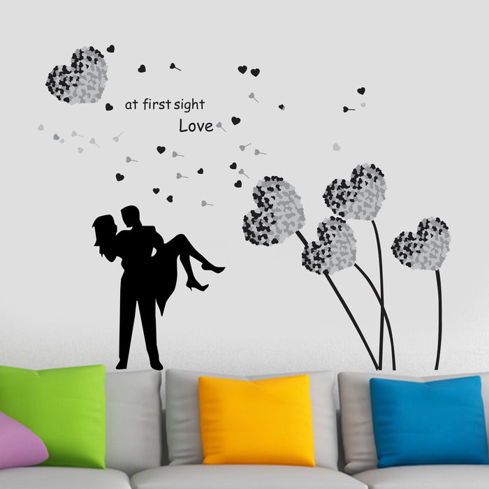 Valentine's Day Special "At First Sight Love" Wall Sticker - WoodenTwist