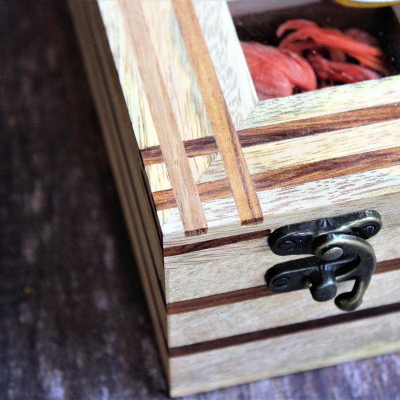 Handcrafted Mixed Wood Spice Box - WoodenTwist