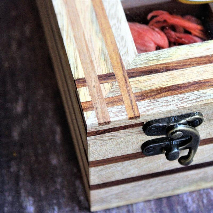 Buy Handcrafted Mixed Wood Spice Box Online at Woodentwist — WoodenTwist