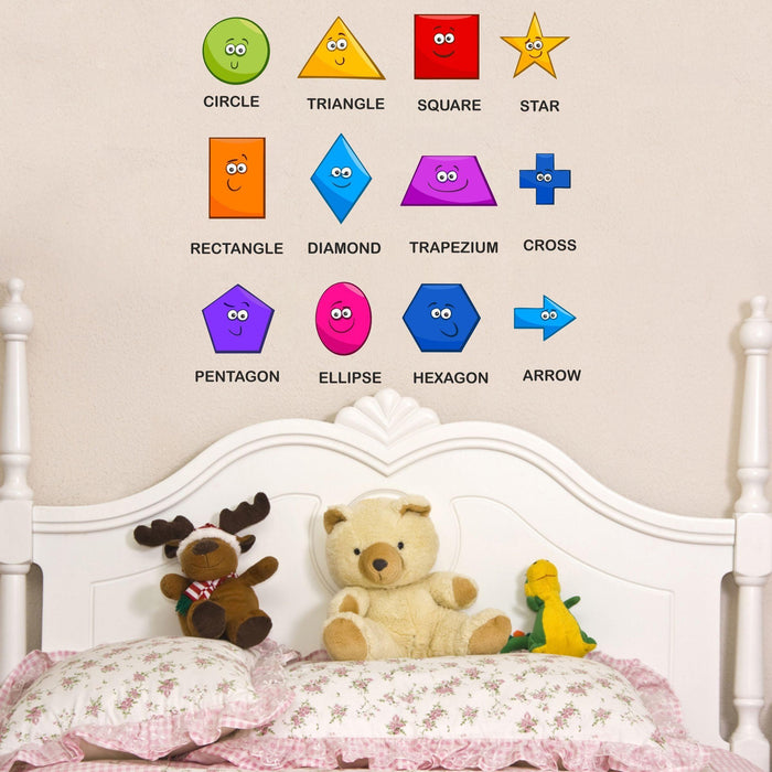 Different Shapes Wall Sticker - WoodenTwist