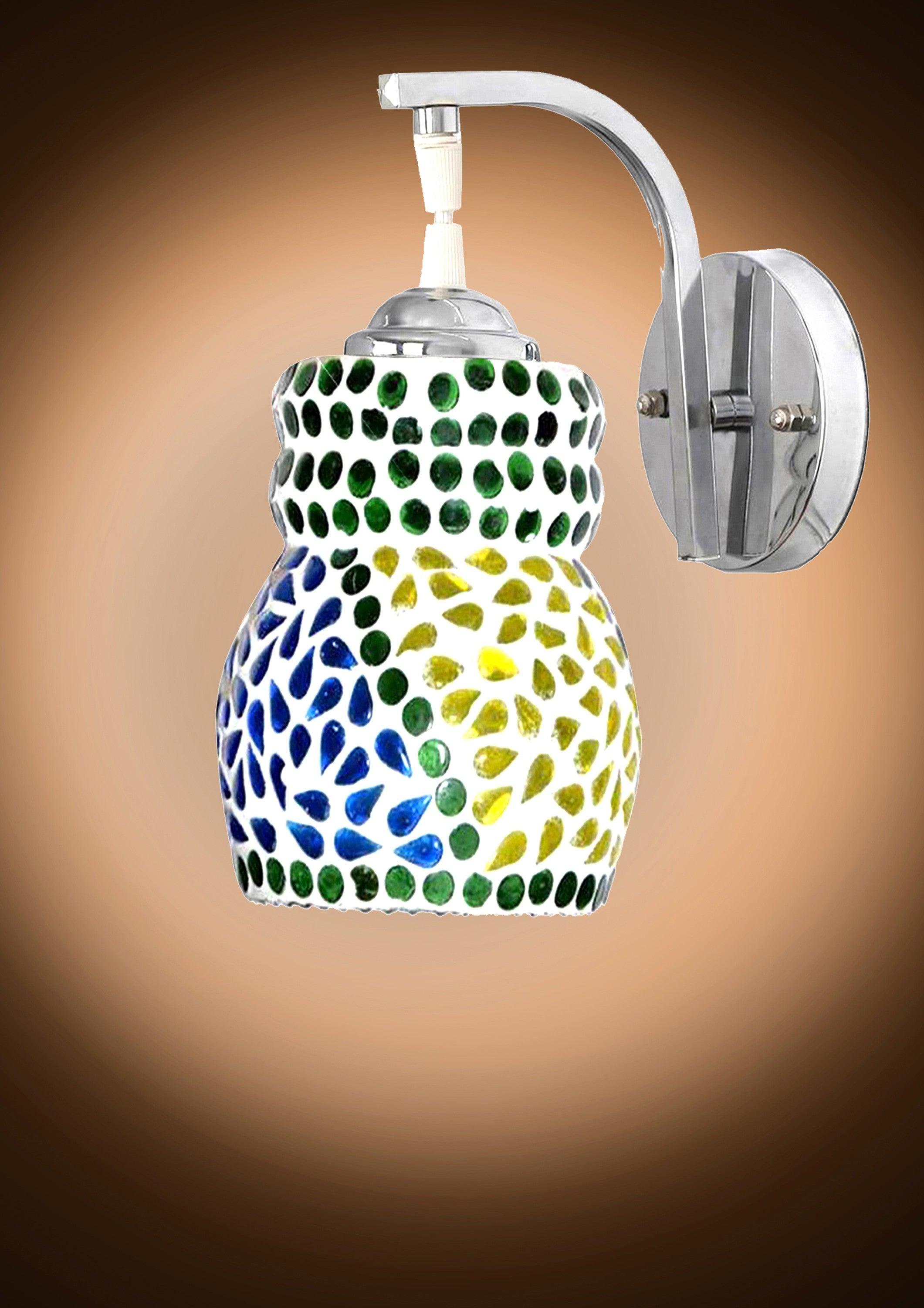 Decorative Wall Light With Steel Base (Multicolor) - WoodenTwist