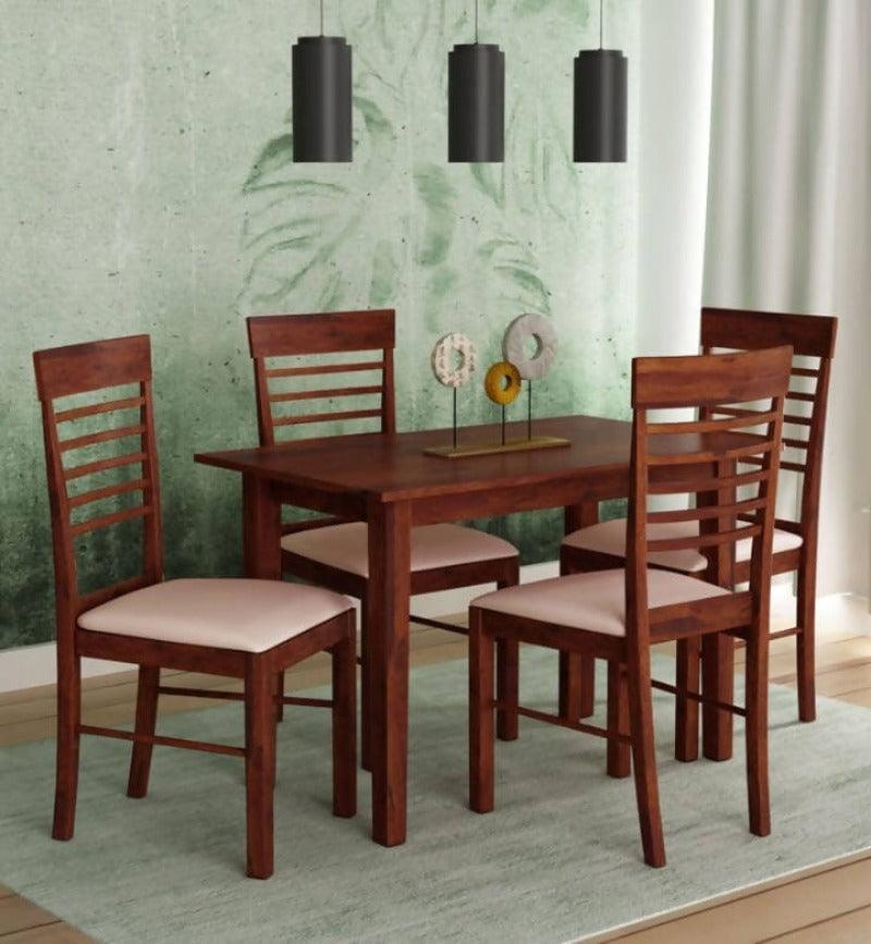 Solid Wood Dinning Table Set (4 Seater) - WoodenTwist