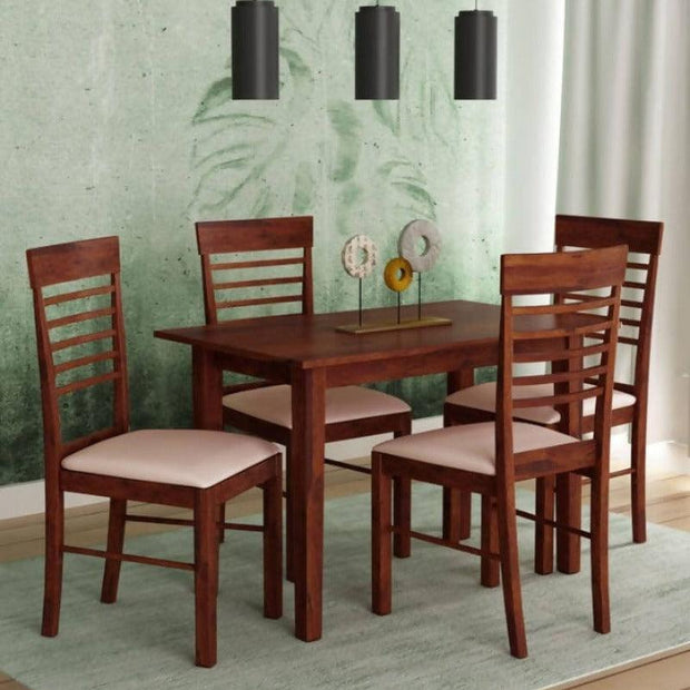 Solid Wood Dinning Table Set (4 Seater) - WoodenTwist