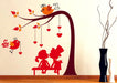 Kissing Kids Behind Tree Wall Sticker - WoodenTwist