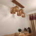 Oblique Brown 5 Series Hanging Lamp - WoodenTwist