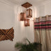 Palisade Brown Wooden Cluster Hanging Lamp - WoodenTwist