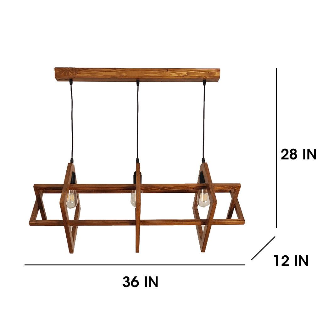 Paragon Brown 3 Series Hanging Lamp - WoodenTwist