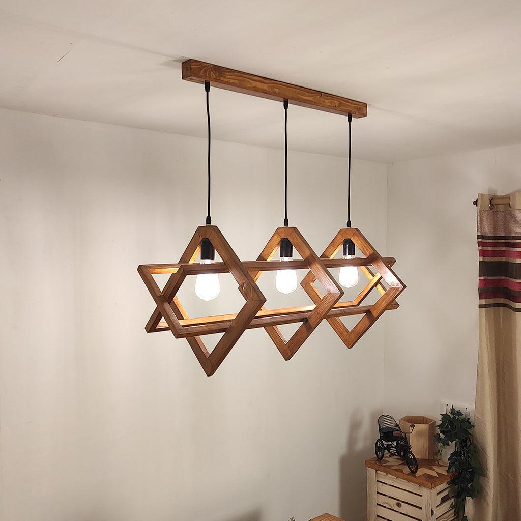 Paragon Brown 3 Series Hanging Lamp - WoodenTwist