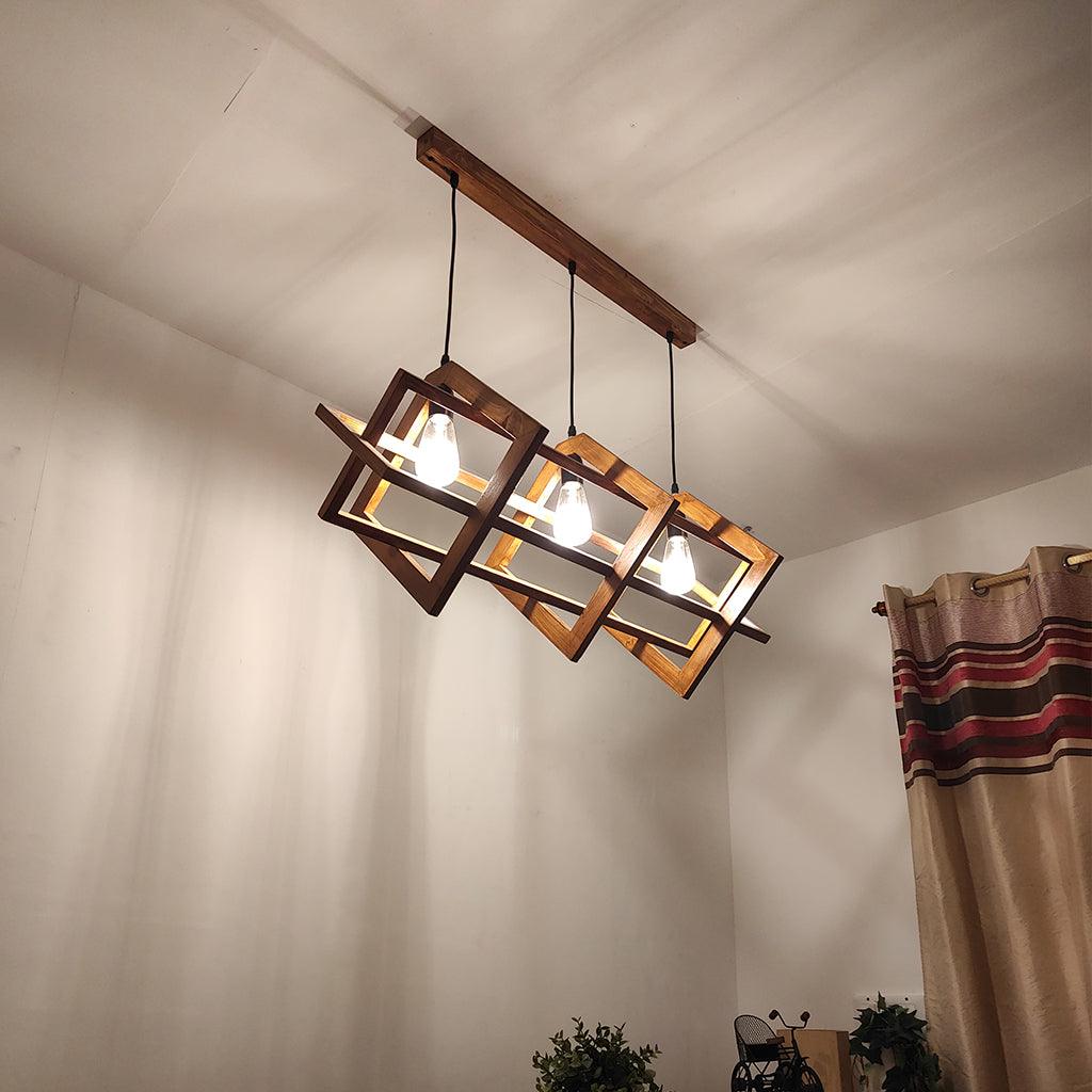 Paragon Brown 3 Series Hanging Lamp - WoodenTwist