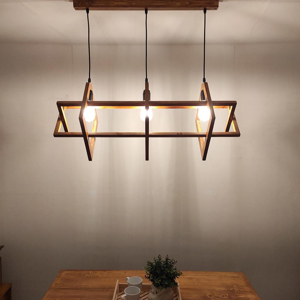 Paragon Brown 3 Series Hanging Lamp - WoodenTwist