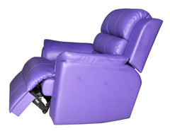 1 Seater Motorised Mechanism Leatherette Recliner (Violet) - WoodenTwist