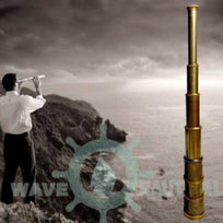 Vintage Brass Telescope Victorian 1915 with Wooden Gift Box - WoodenTwist