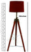 Tripod Floor Lamp Wooden Crafter Standard Floor Lamp with Shade and Bulb and Wire Tripod Standing - WoodenTwist